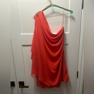 One shoulder wedding guest dress